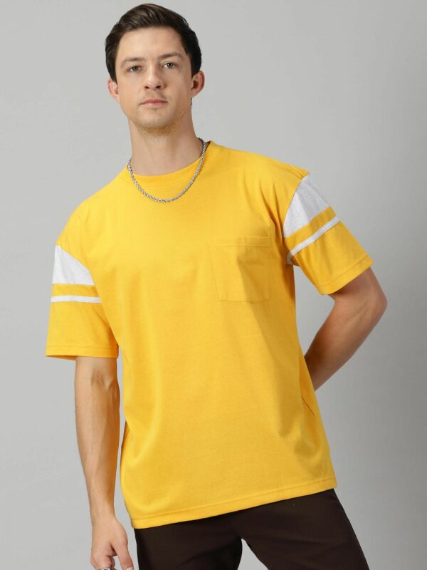 Wornwell Hub Cotton Half Sleeves T-Shirt, Yellow