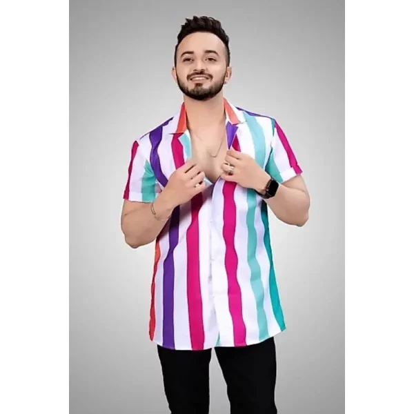 Latest Lycra Printed Shirt For Men