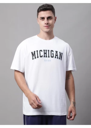 Michigan Printed White TSHIRT (WH-029)