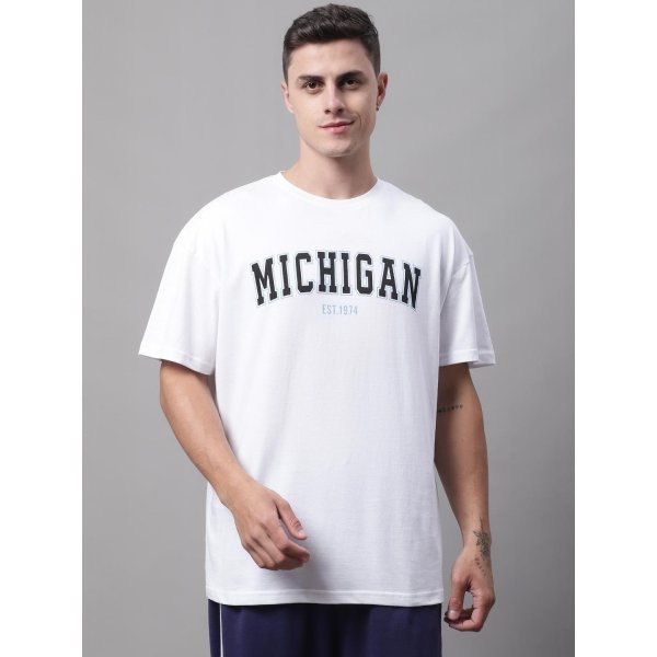 Michigan Printed White TSHIRT (WH-029)