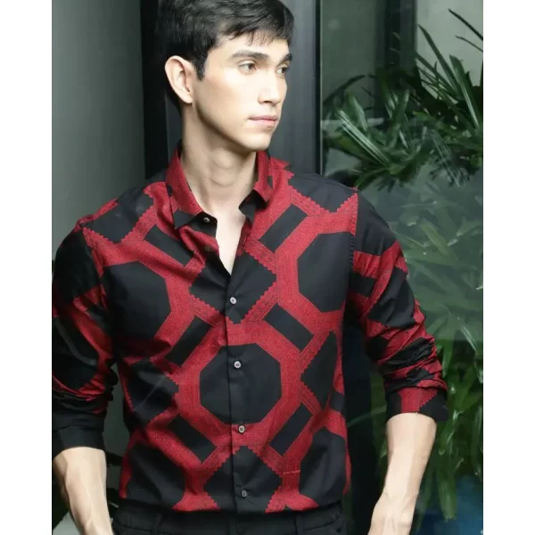 Printed Full Sleeves Regular Fit Mens Casual Shirt