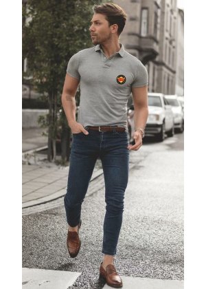 Cotton Solid Half Sleeves Mens Polo T-Shirt