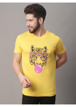 PRINTED YELLOW REGULAR TSHIRT (WH-014)