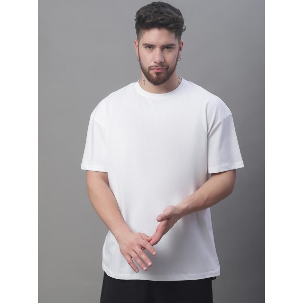 WHITE COLOR OVERSIZE FIT TSHIRT (WH-013)