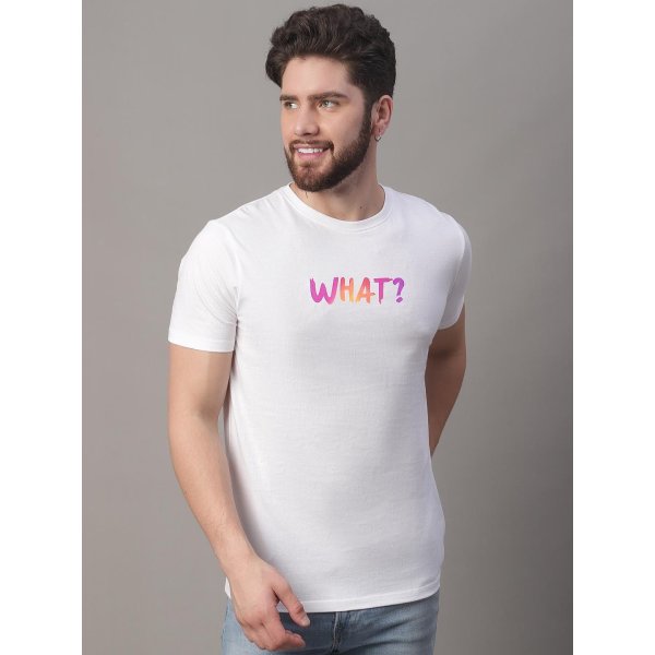 PRINTED WHITE REGULAR TSHIRT (WH-036)