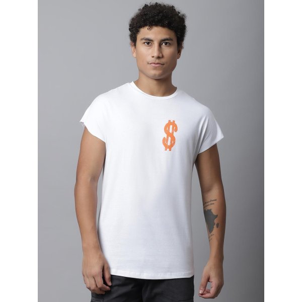 White Solid Cap Sleeve T-Shirt (WH-015)