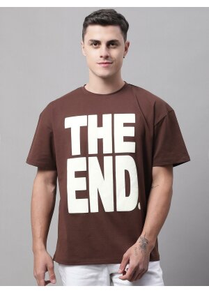 BROWN COLOR OVERSIZE FIT TSHIRT (WH-010)