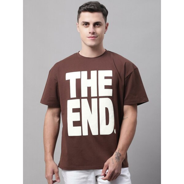 BROWN COLOR OVERSIZE FIT TSHIRT (WH-010)