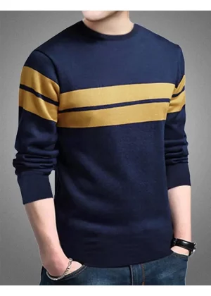 Men Colorblock Round Neck T-shirt