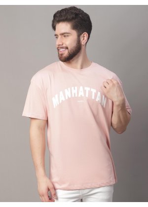 PRINTED PINK OVERSIZE TSHIRT (WH-018)