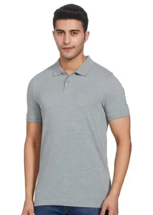 Solid Half Sleeves Polo Neck T-Shirt