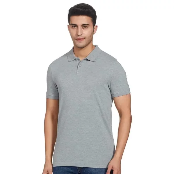 Solid Half Sleeves Polo Neck T-Shirt