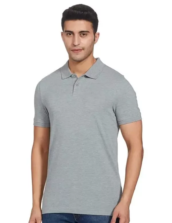 Solid Half Sleeves Polo Neck T-Shirt