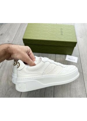 Gucci Embossed Gg Logo White