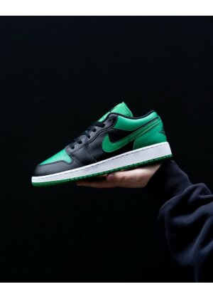 Jordan 1 Low Black Lucky Green