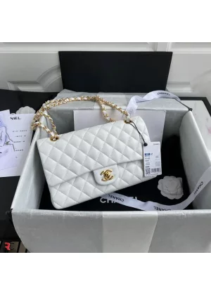 Chanel Jumbo White 10by6inch