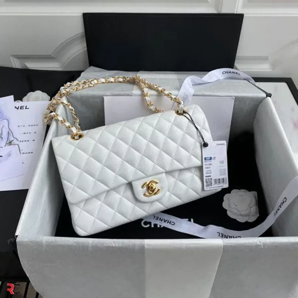 Chanel Jumbo White 10by6inch