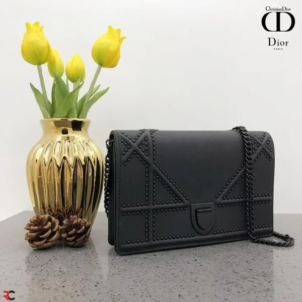 Christian Dior Lady Small Diorama Bag in Calfskin Black 25cm