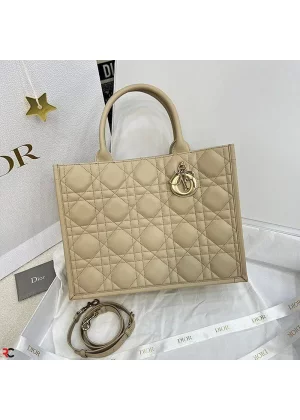 Dior Cannage Quilted Book Tote Bag Medium 36cm