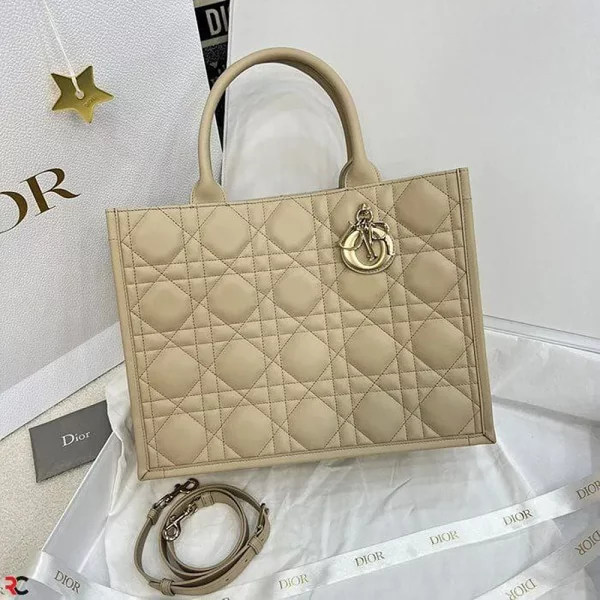 Dior Cannage Quilted Book Tote Bag Medium 36cm