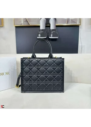 Dior Cannage Quilted Book Tote Bag Medium 36cm